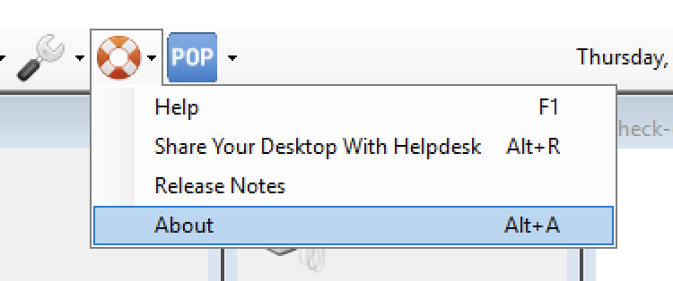 Help menu in Yapi Classic with "About" highlighted.